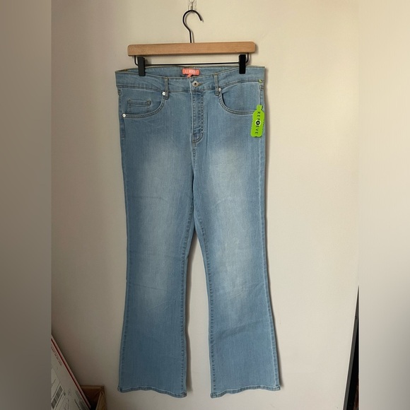 QVC All Worthy Blue Flare Jeans - Picture 1 of 10